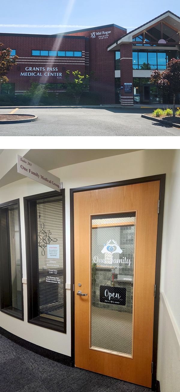 Rumrey Family Practice entrance.